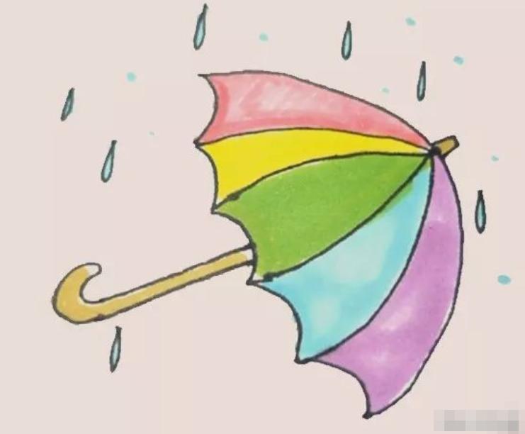 美术教案，小花伞的创意绘画课程